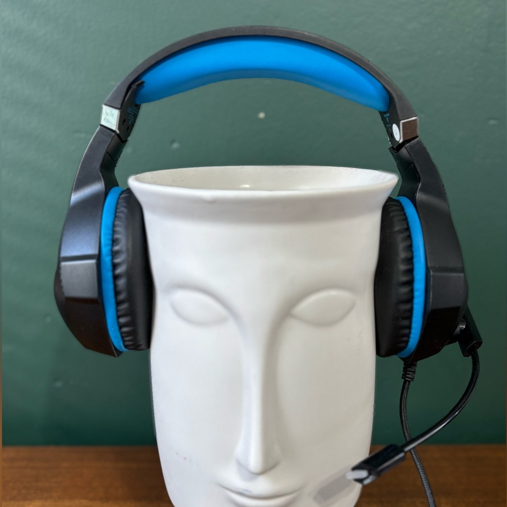 Blue and Black Gaming Headset